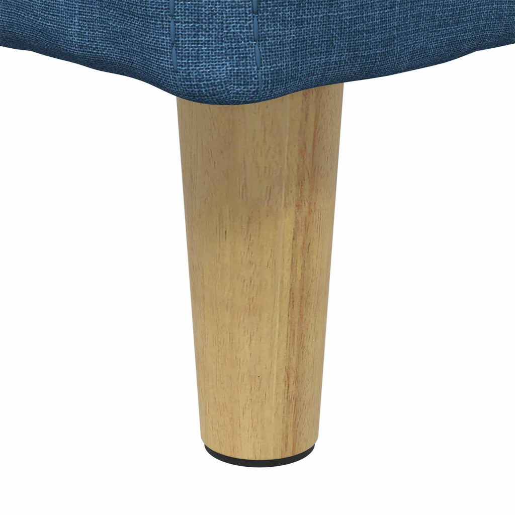 vidaXL Tároló oszmán párnával Kék 80 x 80 x 45 cm szövet