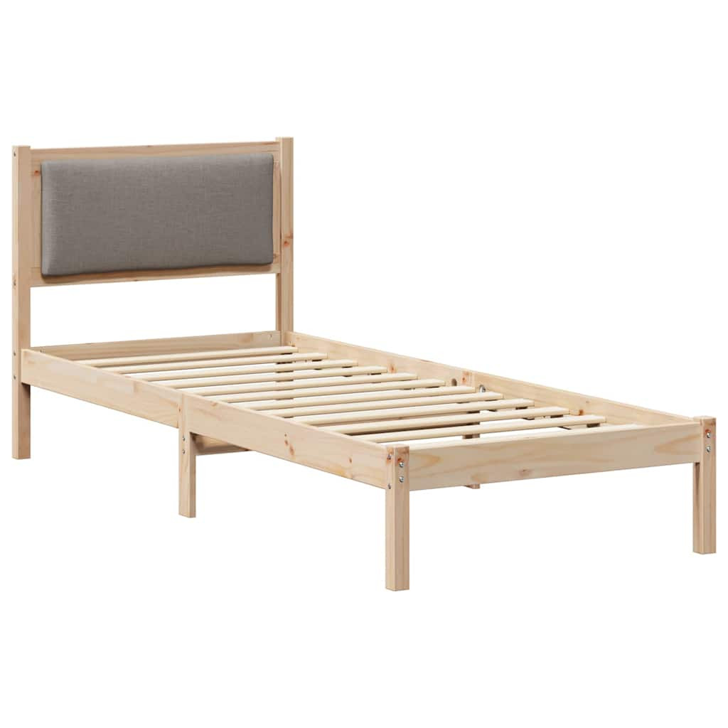 Ágykeret fejtámlával Tópszínű 80 x 200 cm Tömör fenyőfa