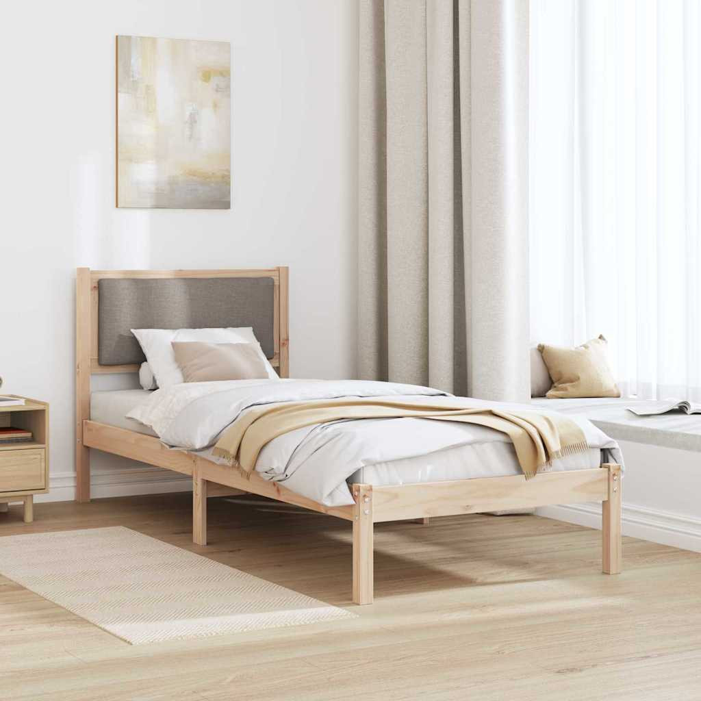 Ágykeret fejtámlával Tópszínű 80 x 200 cm Tömör fenyőfa