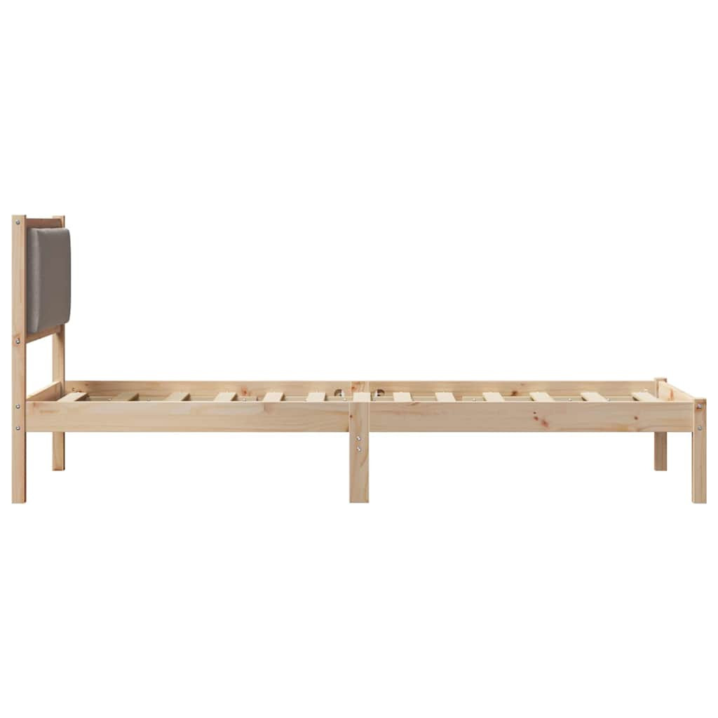 Ágykeret fejtámlával Tópszínű 80 x 200 cm Tömör fenyőfa