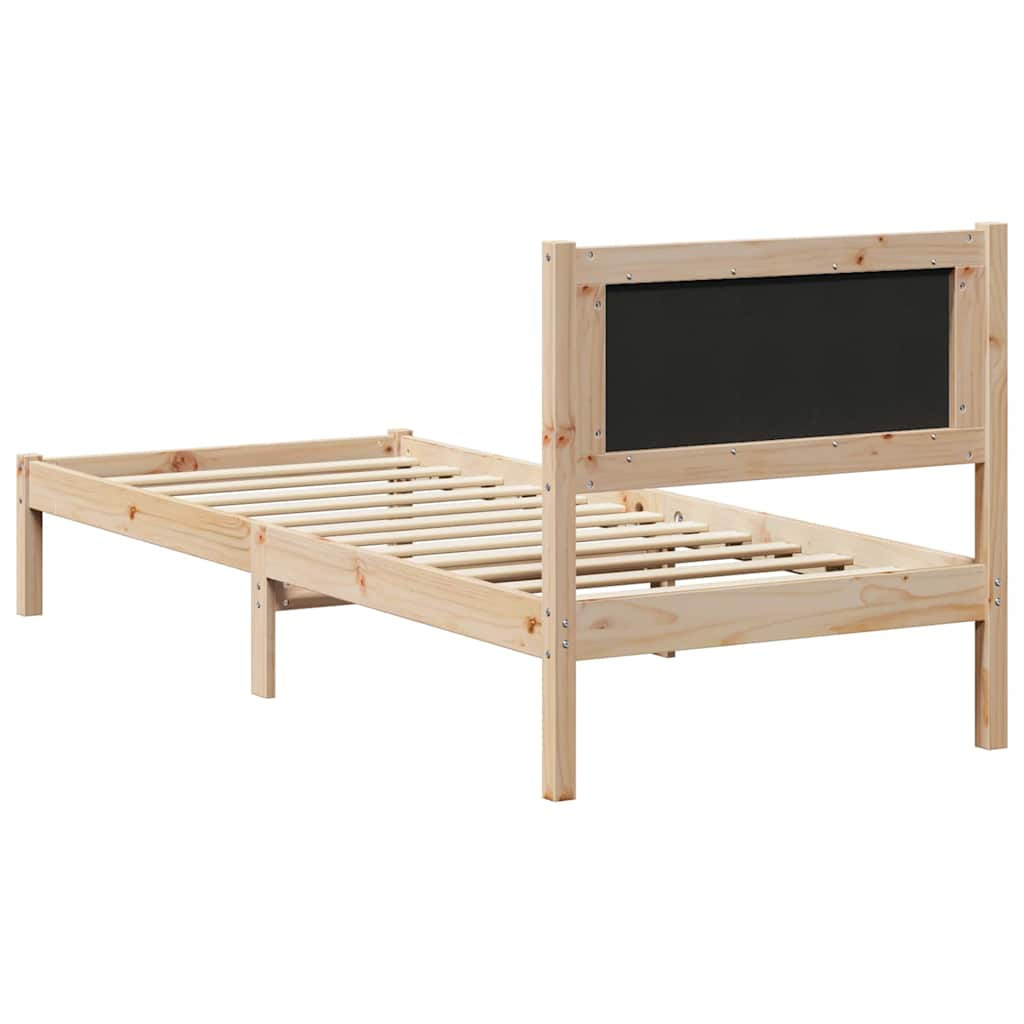 Ágykeret fejtámlával Tópszínű 80 x 200 cm Tömör fenyőfa