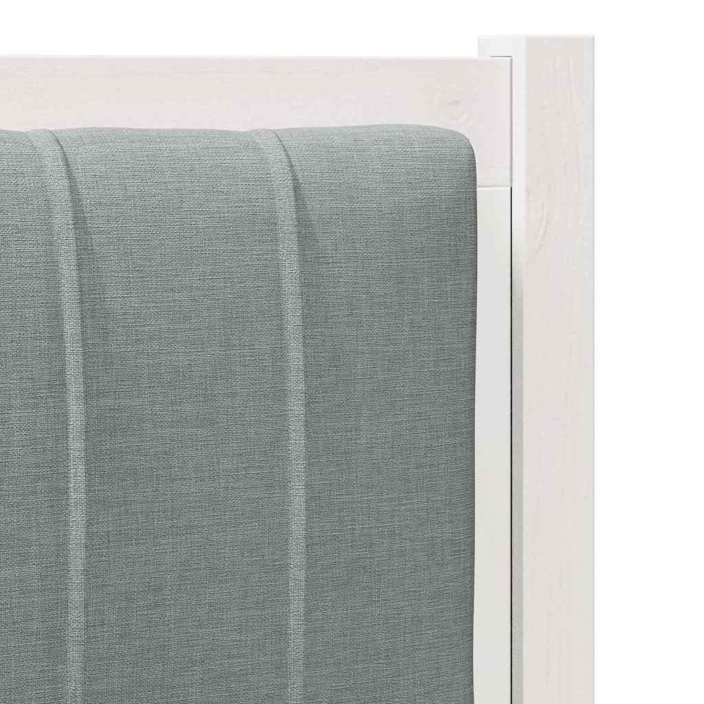 Kárpitozott fejtámla fejtámlával Fehér 80 cm Tömör fenyőfa