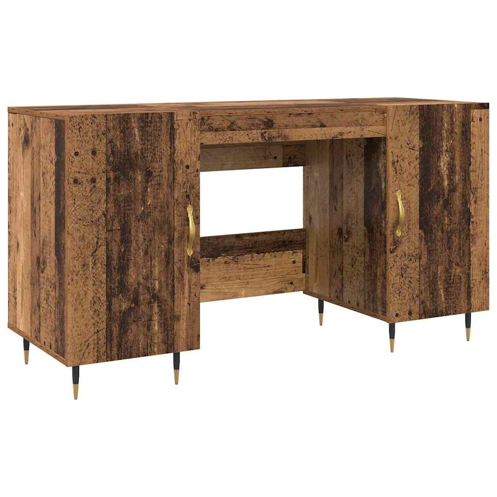 Asztal polcokkal tárolóval Régi fa 140 x 50 x 75 cm Faanyag