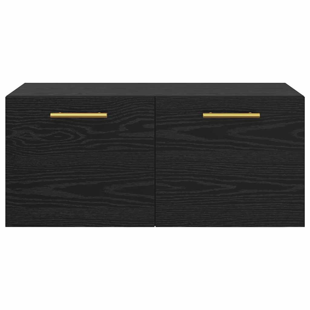 Fali Szekrény Musta tammi 80 x 36.5 x 35 cm Faanyag