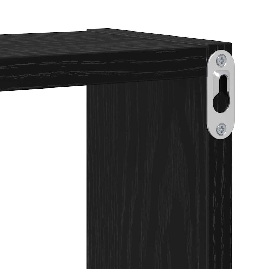 Fal Cube polcokkal Egyéb Musta tammi 96 x 12 x 64 cm Faanyag