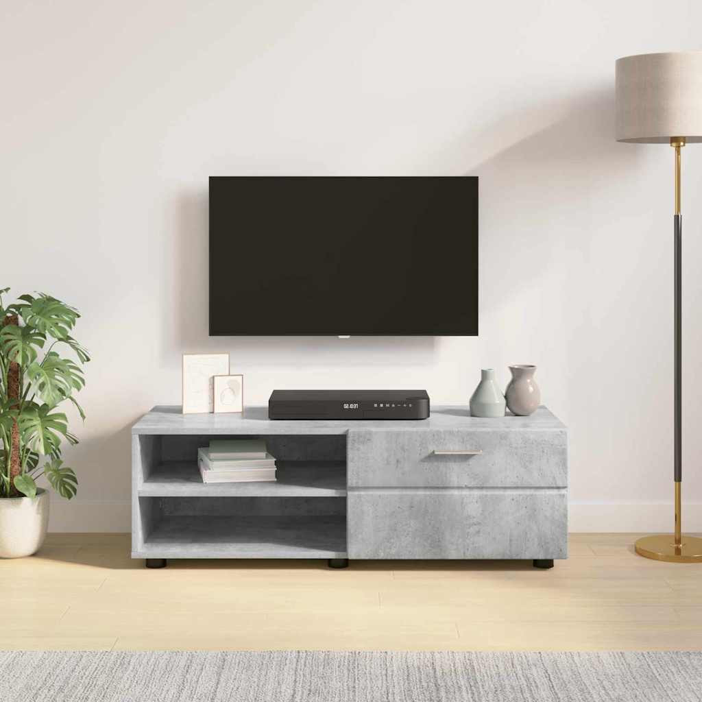 TV szekrény fiókkal Magasfényű fehér 100.5 x 39 x 30 cm Faanyag