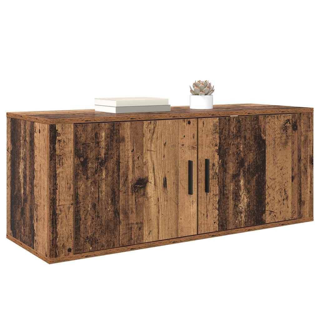 Fali TV Szekrény Öreg fa 100 x 34,5 x 40 cm Faanyag