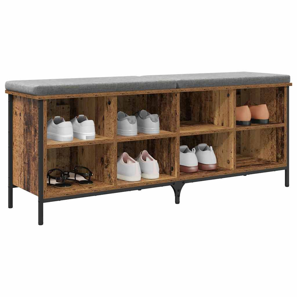 Cipőszekrény Öreg fa 131 x 35 x 50 cm Műszaki fa és vas