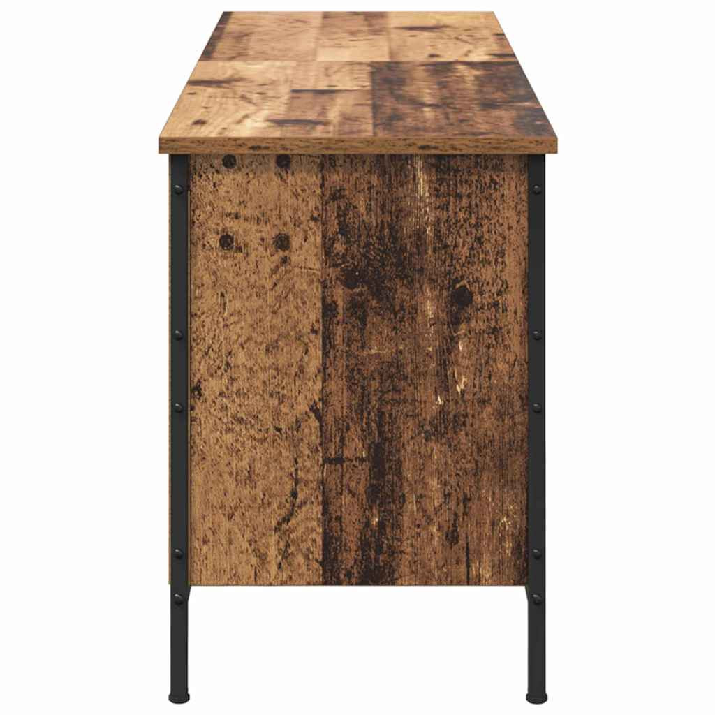 Cipőszekrény Öreg fa 131 x 35 x 50 cm Műszaki fa és vas