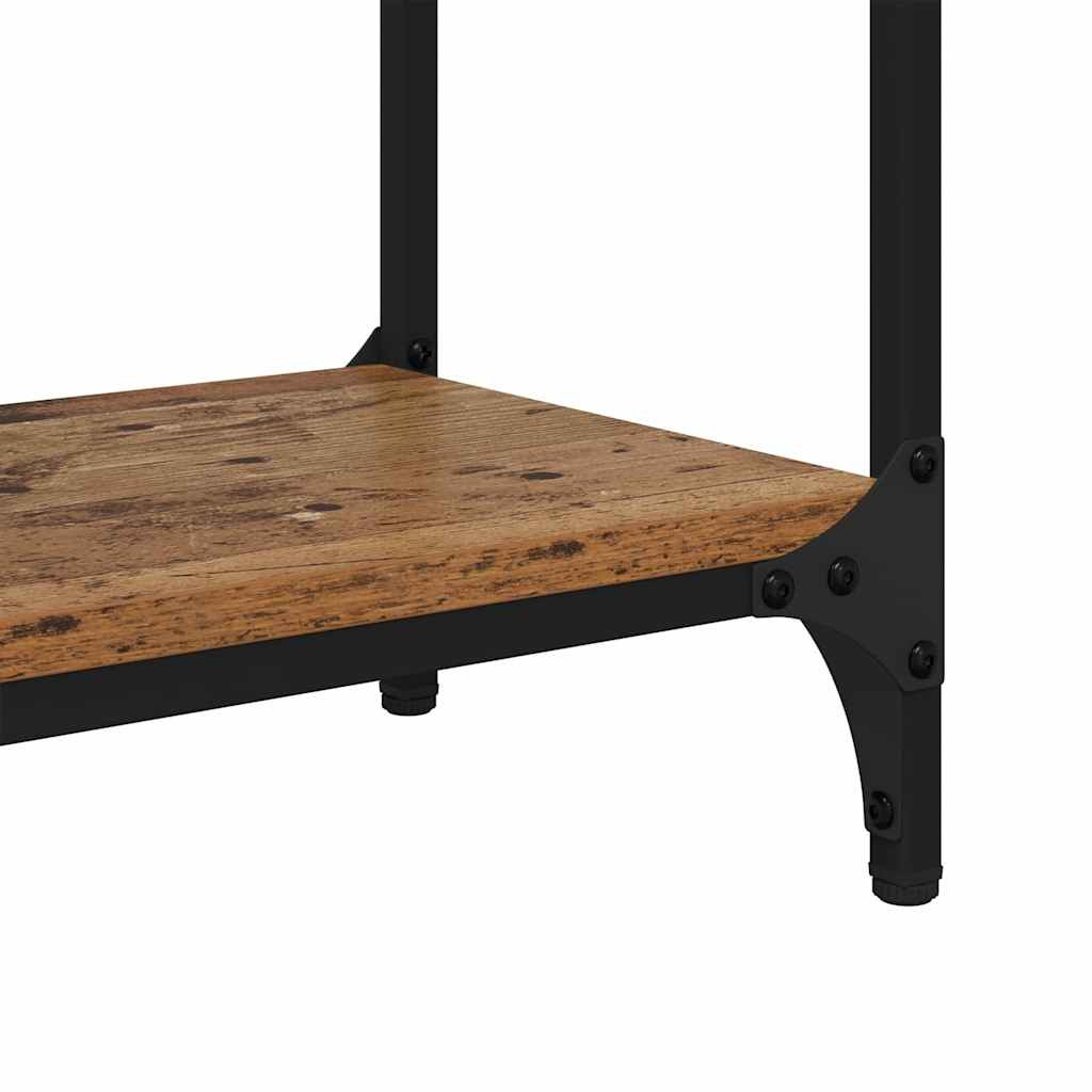 Konzolasztal polcokkal Öreg fa 100 x 29 x 75 cm Faanyag