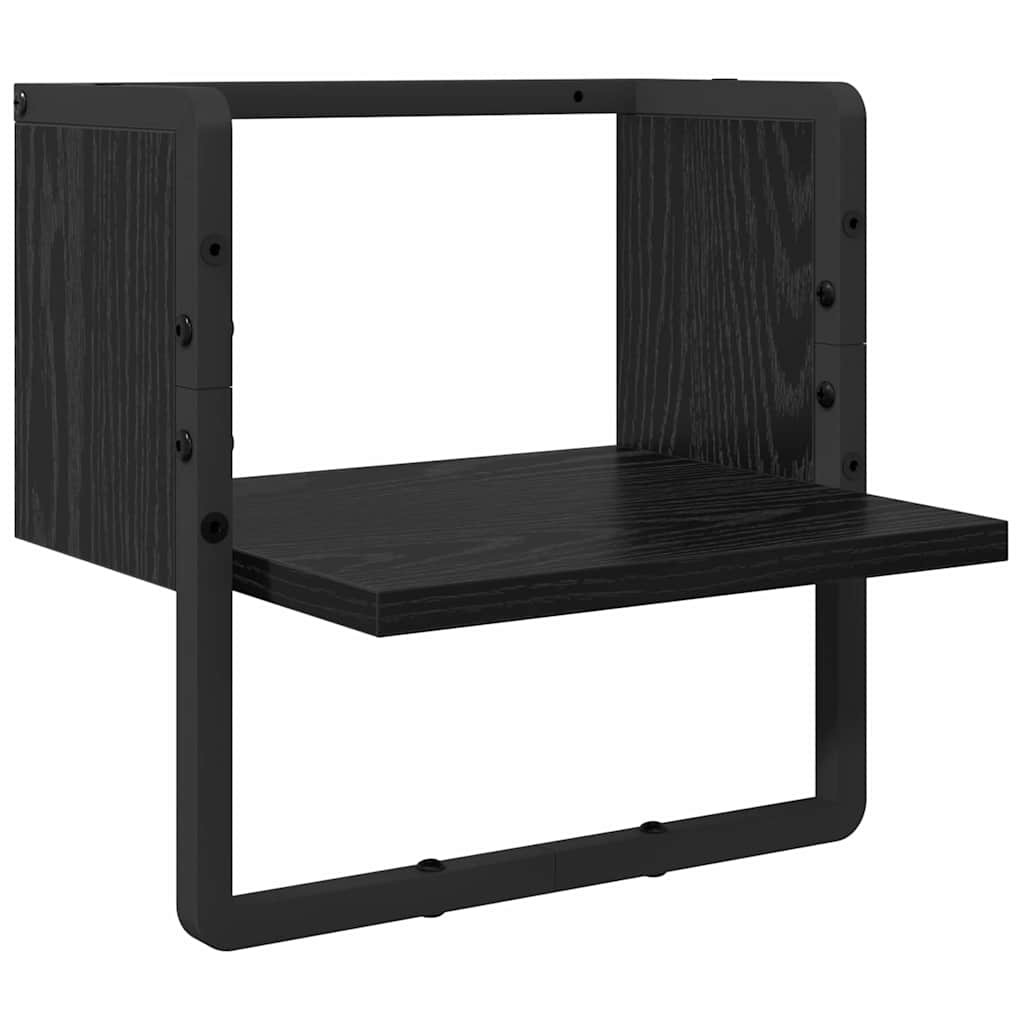 Fali polc készlet 4 pcs Fekete tölgy 65 x 25 x 30 cm Faanyag