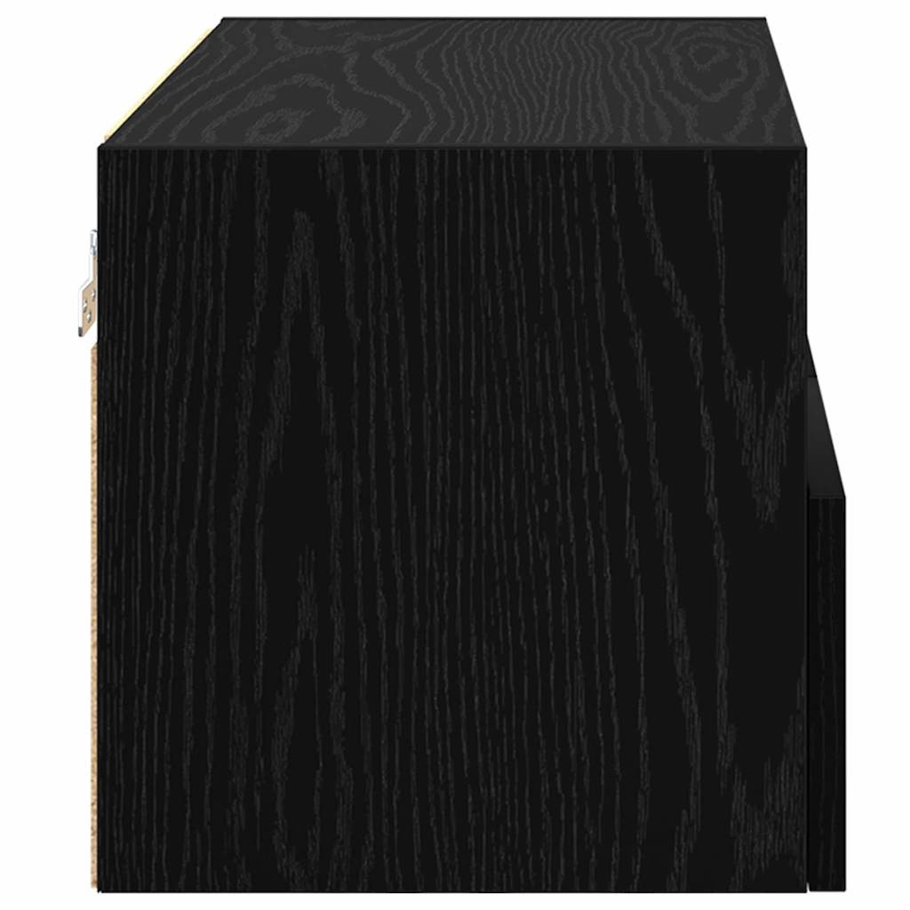 TV Fali Szekrény Fekete tölgy 60 x 30 x 30 cm Faanyag