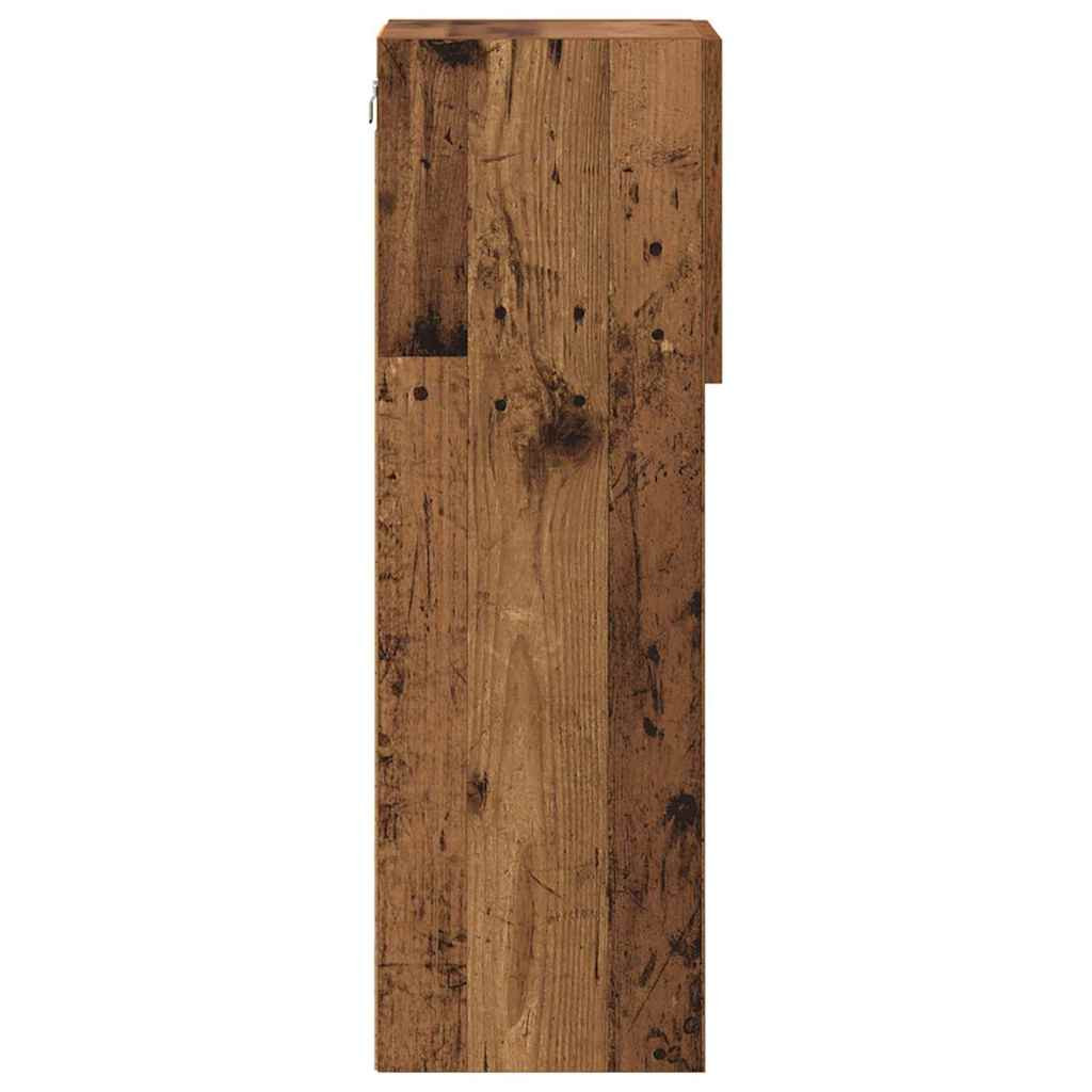 Fali TV szekrények 2 pcs Öreg fa 30,5 x 30 x 90 cm Faanyag