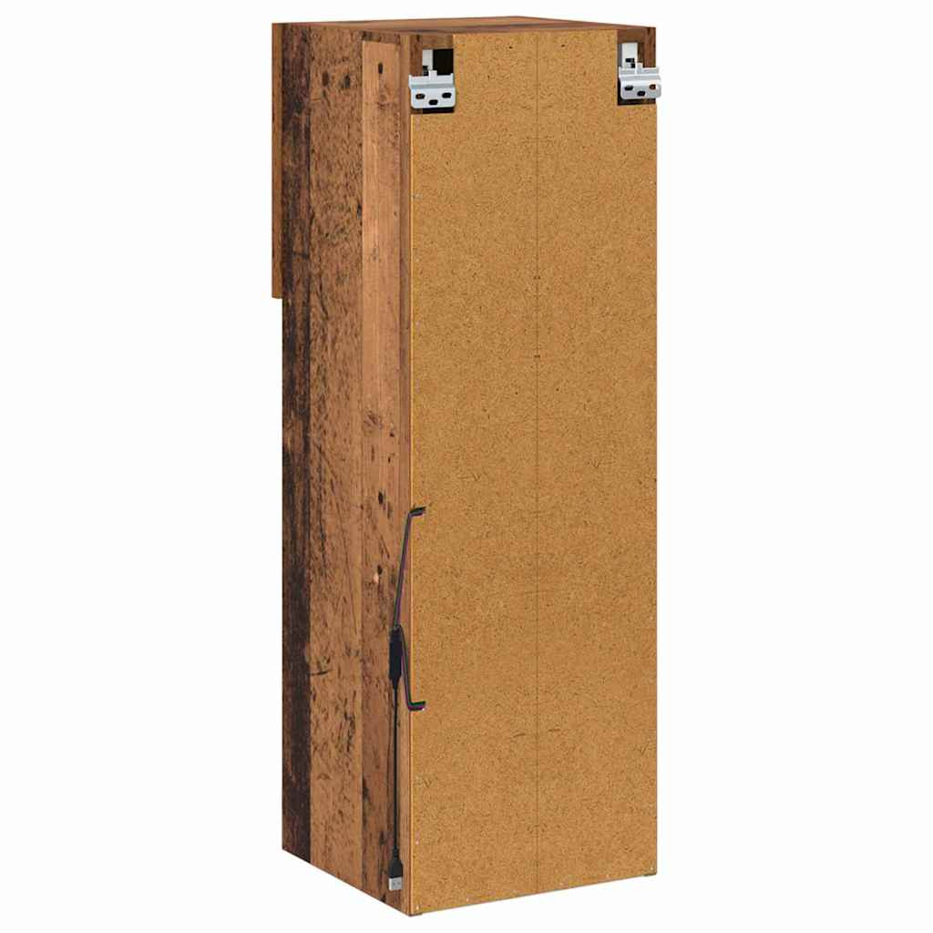 Fali TV szekrények 2 pcs Öreg fa 30,5 x 30 x 90 cm Faanyag