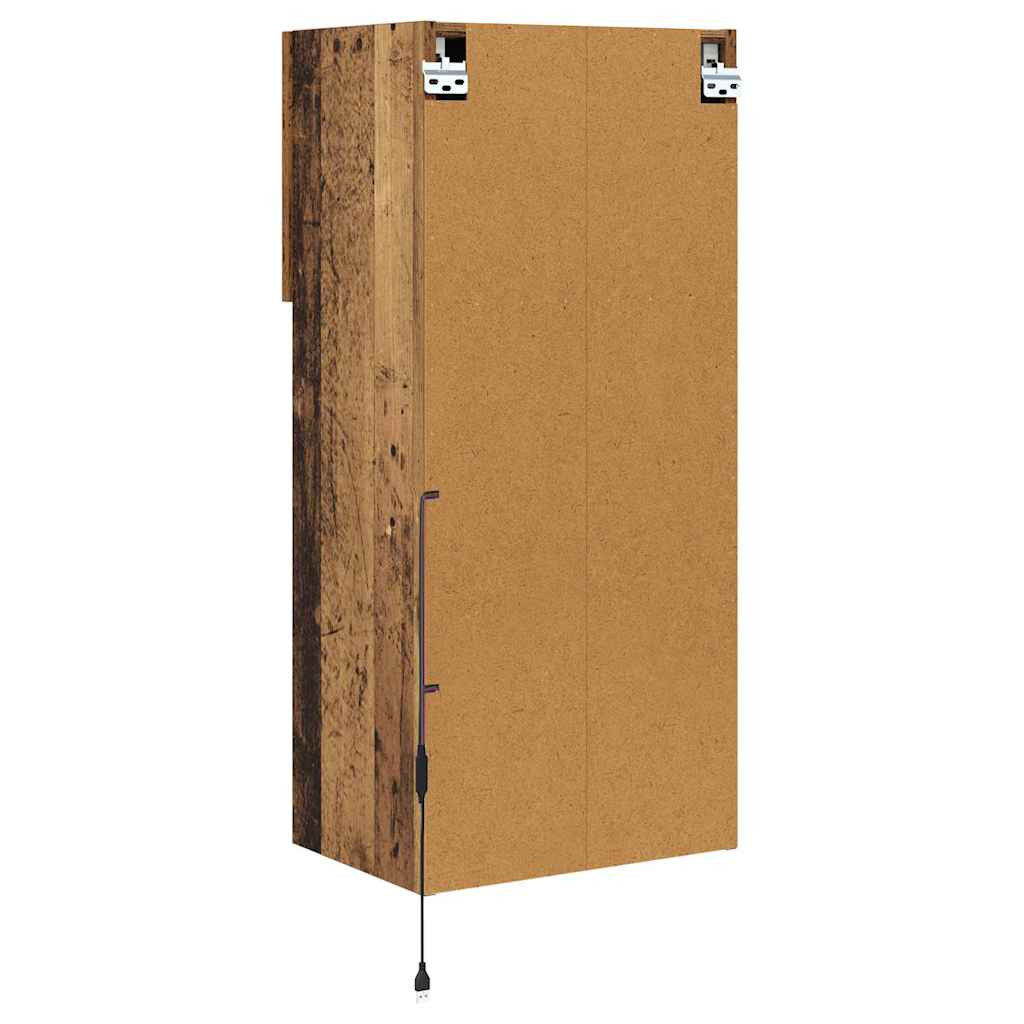 Fali TV szekrények 2 pcs Öreg fa 40,5 x 30 x 90 cm Faanyag