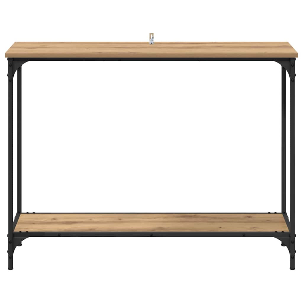 Konzolasztal kézműves tölgy 101 x 30.5 x 75 cm Faanyag