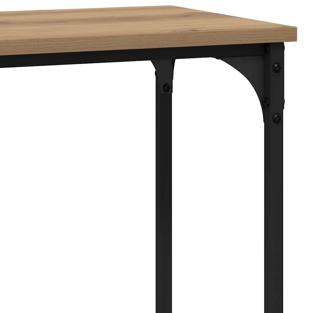 Konzolasztal kézműves tölgy 101 x 30.5 x 75 cm Faanyag
