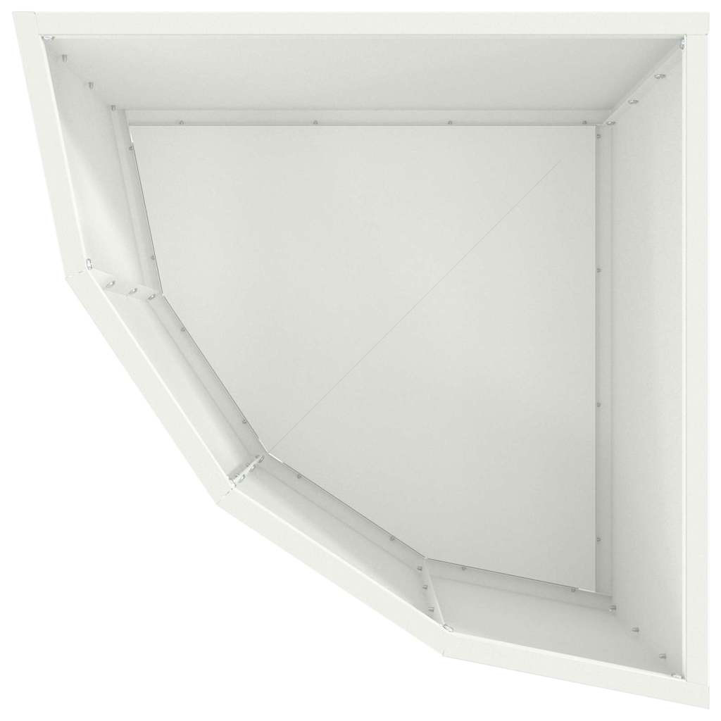 Sarok Virágtartó Fehér 45 x 45 x 35 cm Acél