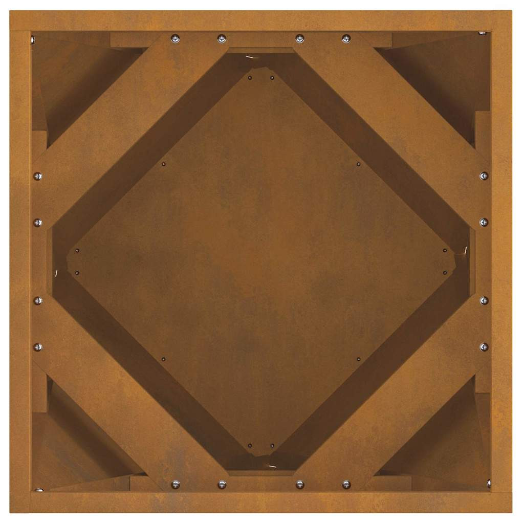 Növénytartó Rozsdás 40 x 40 x 40 cm Időjárásálló acél