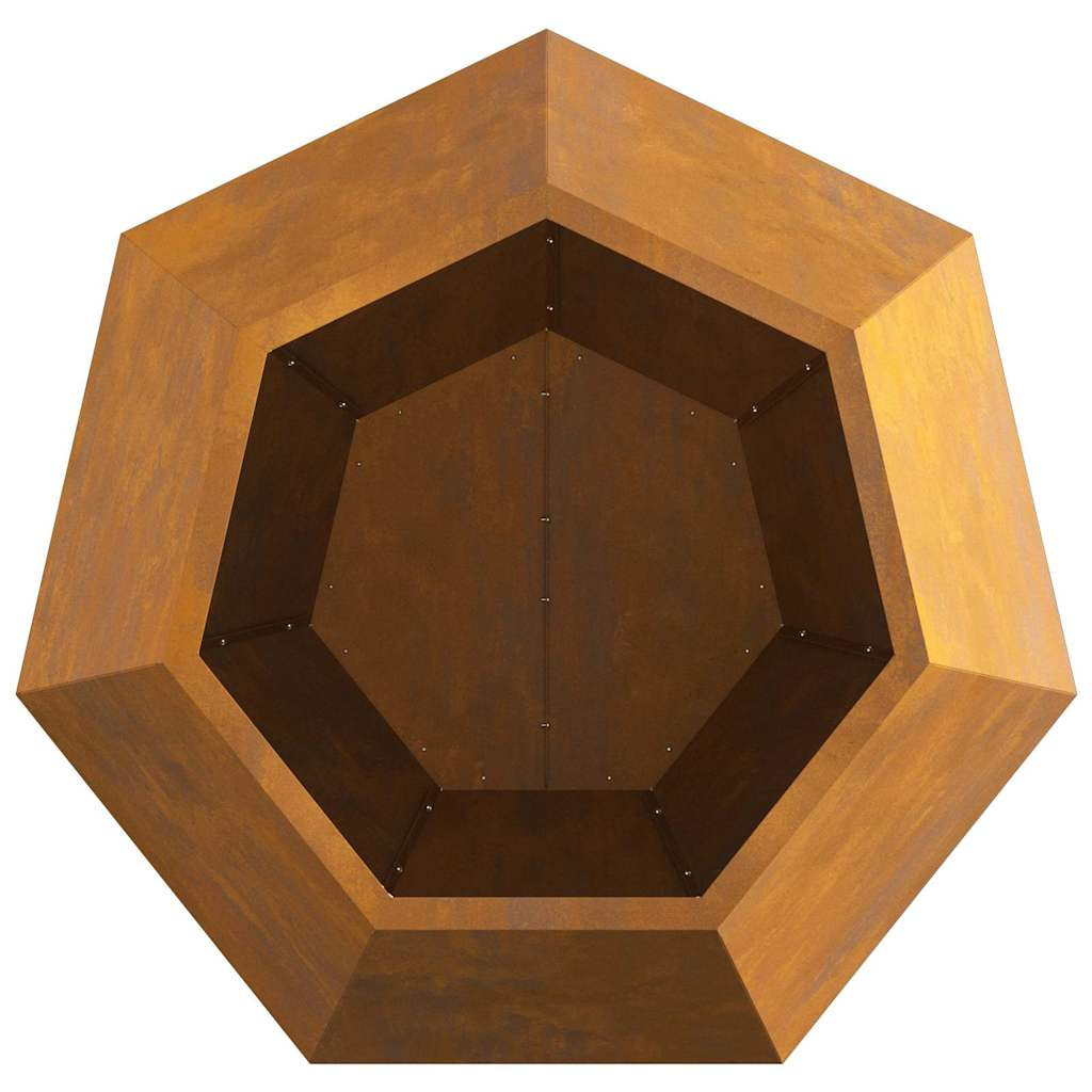 Növénytartó Rozsdás 75 x 75 x 60 cm Időjárásálló acél
