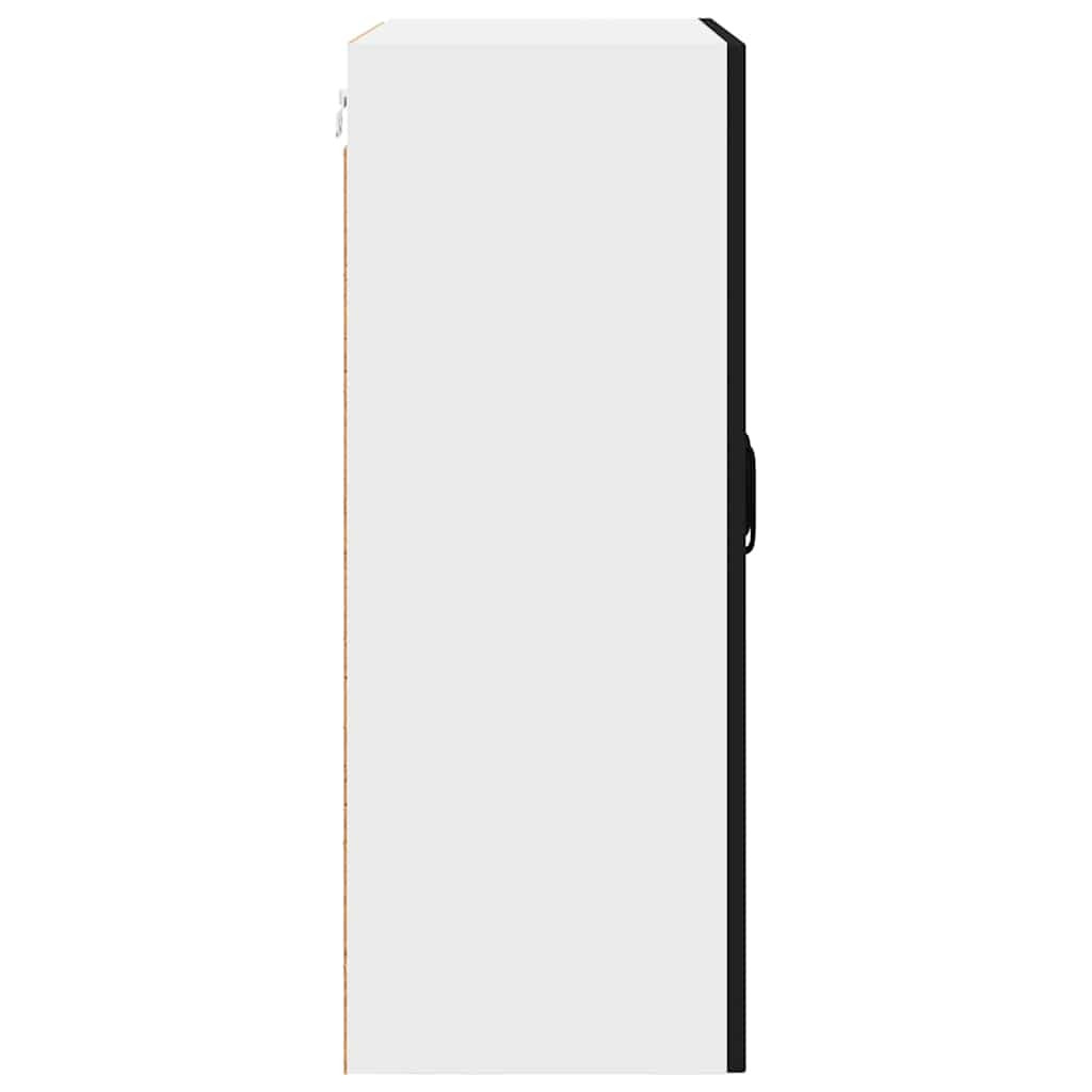 Fali konyhaszekrény polcokkal Fekete 60 x 31 x 80 cm Faanyag