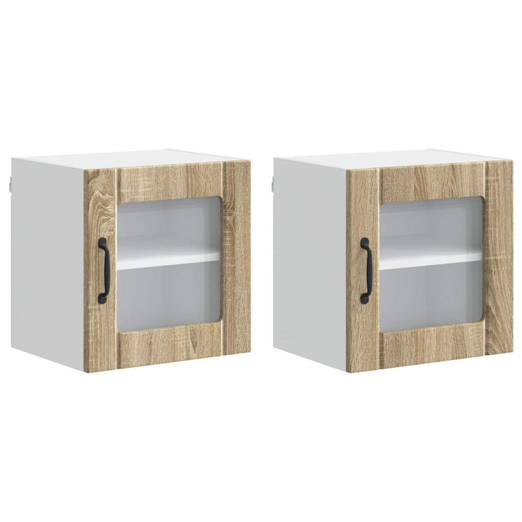 Konyhaszekrény 2 pcs Sonoma tölgy 40 x 31 x 40 cm Faanyag