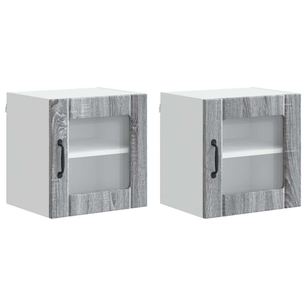 Konyhaszekrény 2 pcs Szürke Sonoma 40 x 31 x 40 cm Faanyag