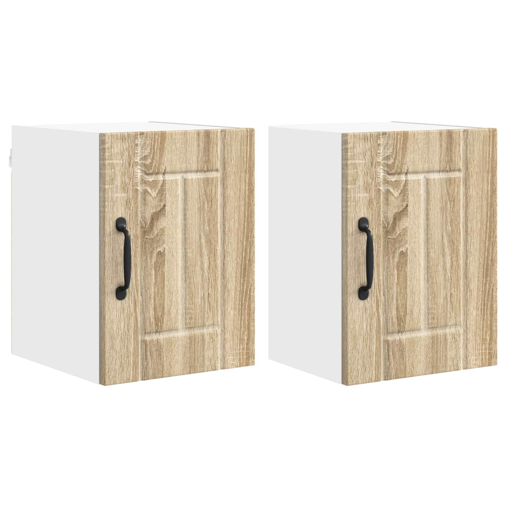 Konyhaszekrény 2 pcs Sonoma tölgy 30 x 31 x 40 cm Faanyag