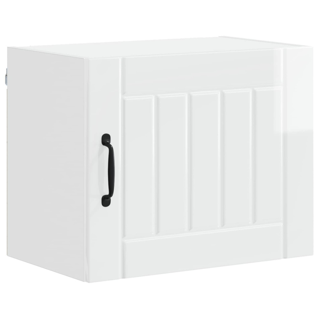 Konyhaszekrény 2 pcs Magas Fényű Fehér 50 x 31 x 40 cm Faanyag