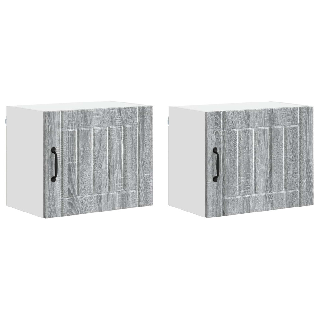 Konyhaszekrény 2 pcs Szürke Sonoma 50 x 31 x 40 cm Faanyag