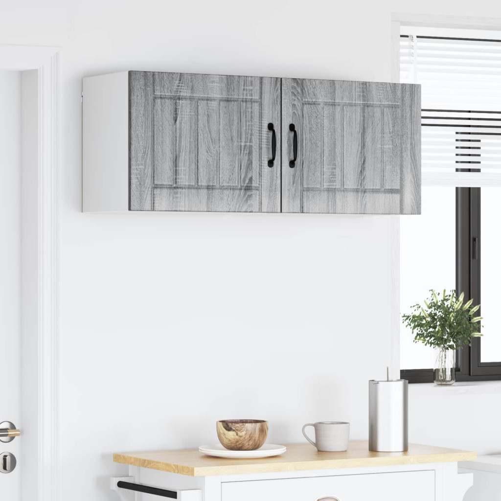 Konyhaszekrény 2 pcs Szürke Sonoma 50 x 31 x 40 cm Faanyag