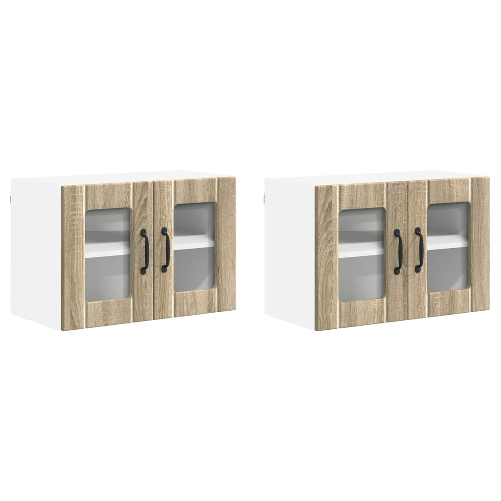 Konyhaszekrény 2 pcs Sonoma tölgy 60 x 31 x 40 cm Faanyag