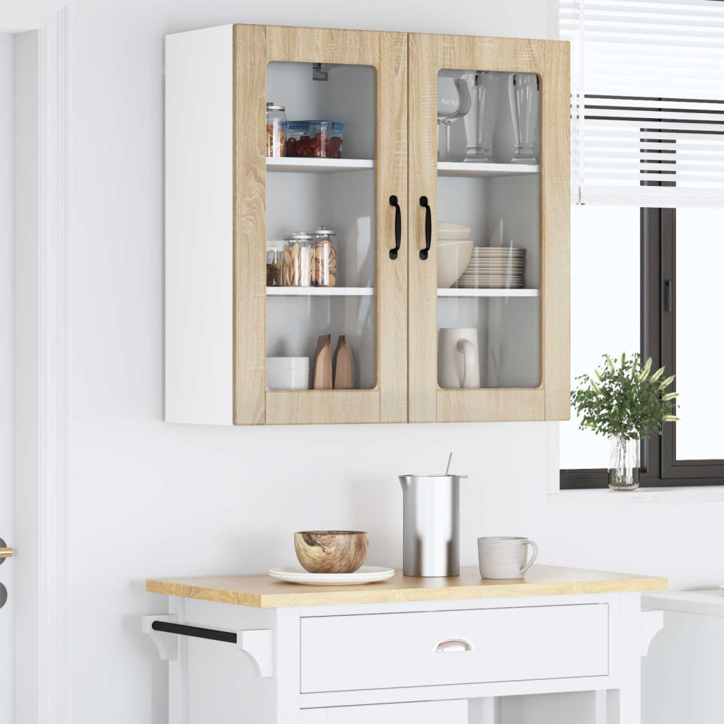 Konyhaszekrény 2 pcs Sonoma tölgy 40 x 31 x 80 cm Faanyag