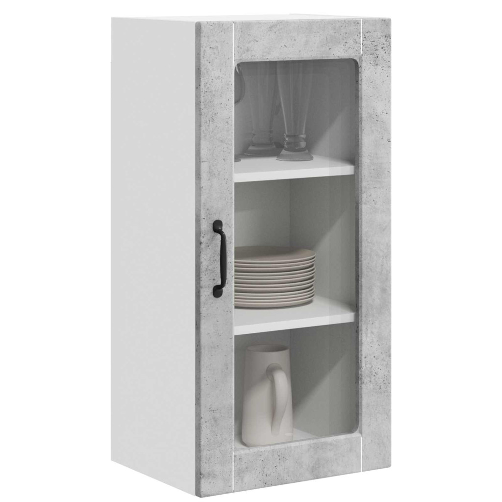 Konyhaszekrény 2 pcs Beton Szürke 40 x 31 x 80 cm Faanyag
