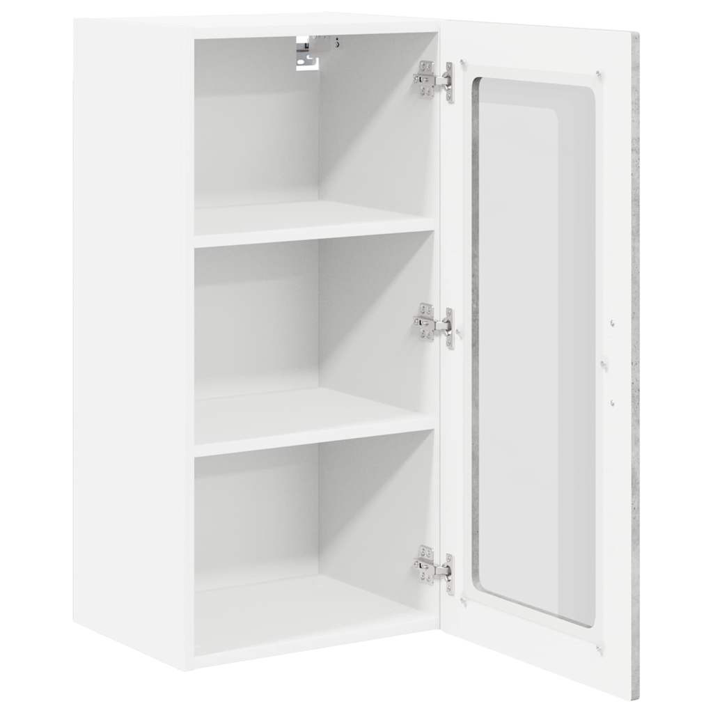 Konyhaszekrény 2 pcs Beton Szürke 40 x 31 x 80 cm Faanyag