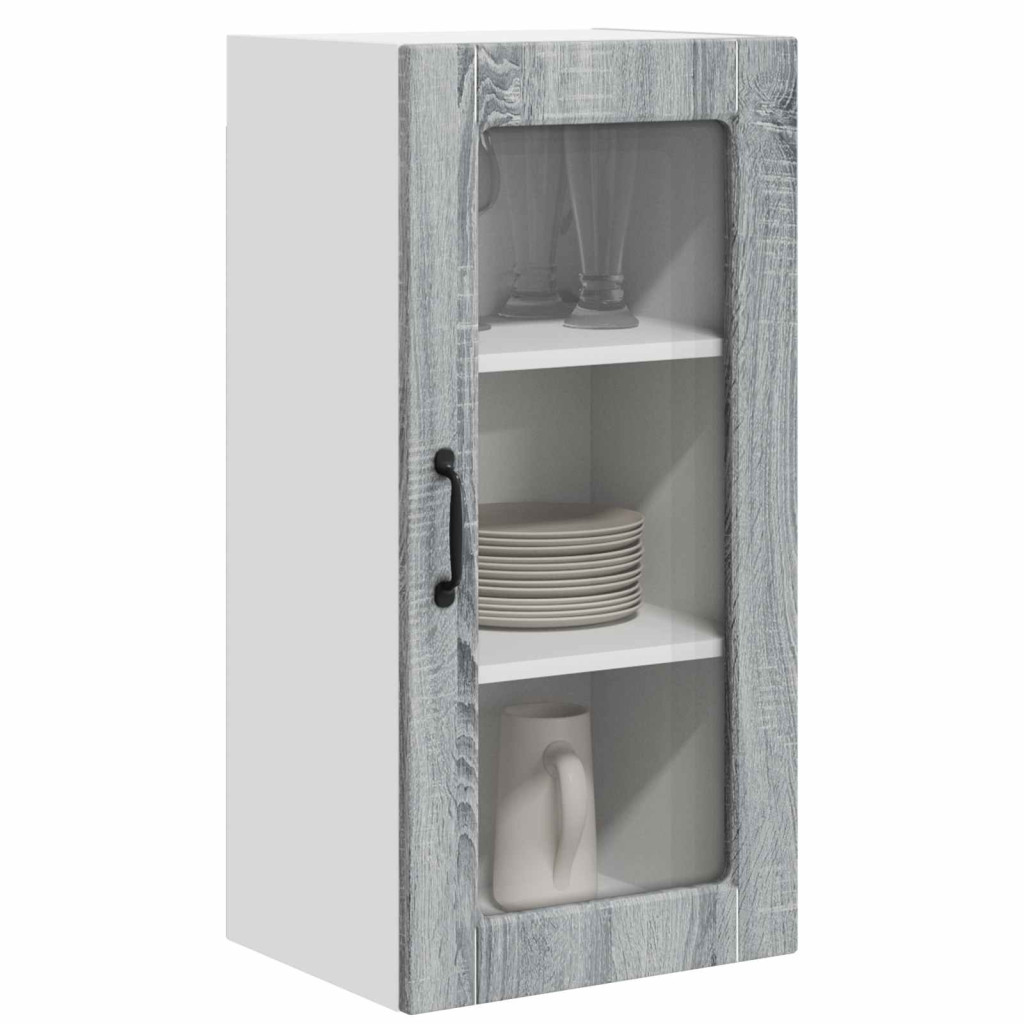 Konyhaszekrény 2 pcs Szürke Sonoma 40 x 31 x 80 cm Faanyag