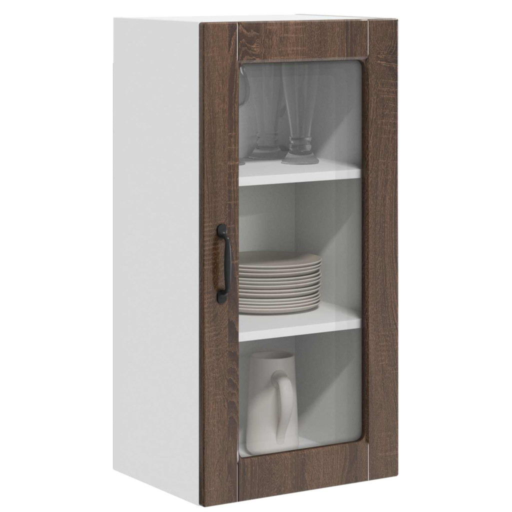 Konyhaszekrény 2 pcs Barna Tölgy 40 x 31 x 80 cm Faanyag