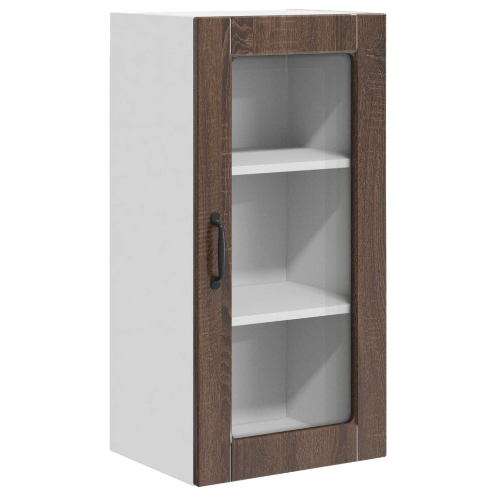 Konyhaszekrény 2 pcs Barna Tölgy 40 x 31 x 80 cm Faanyag