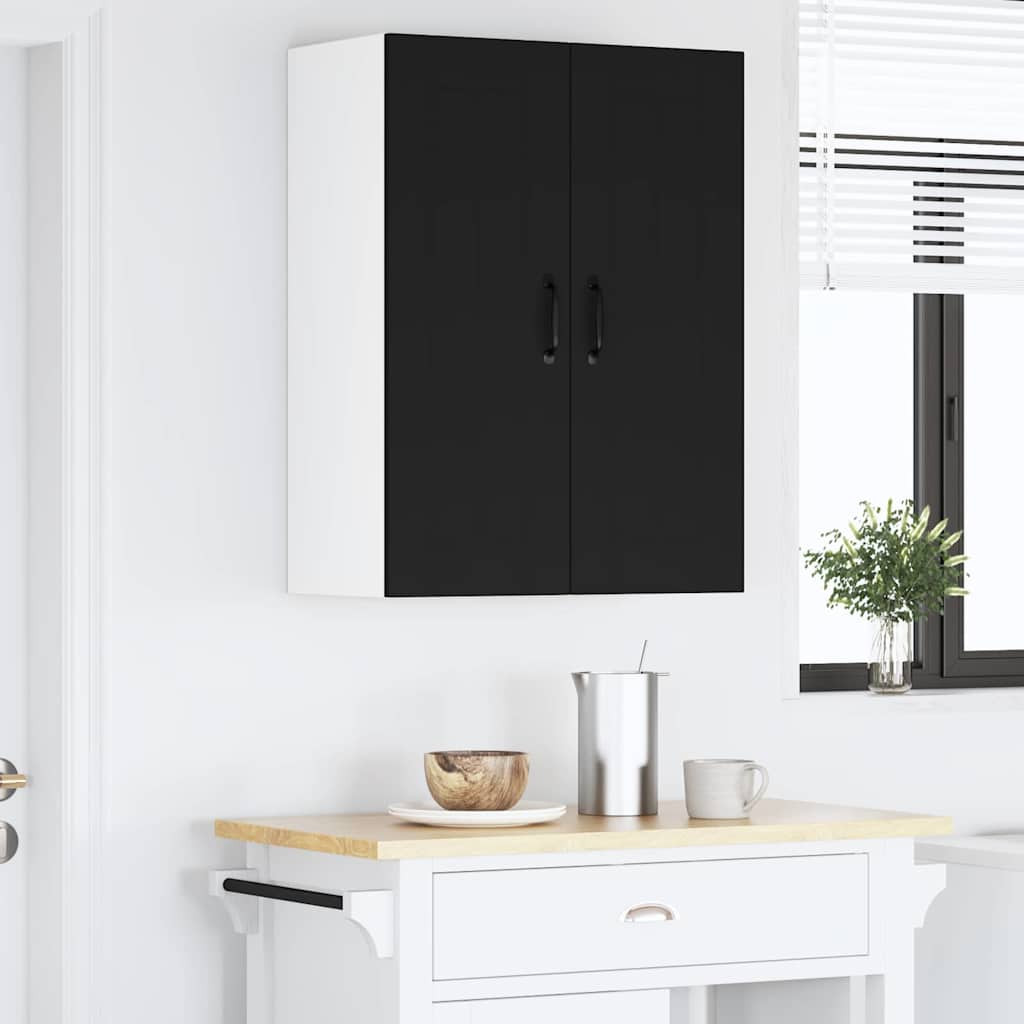 Konyhaszekrény 2 pcs Fekete 30 x 31 x 80 cm Faanyag