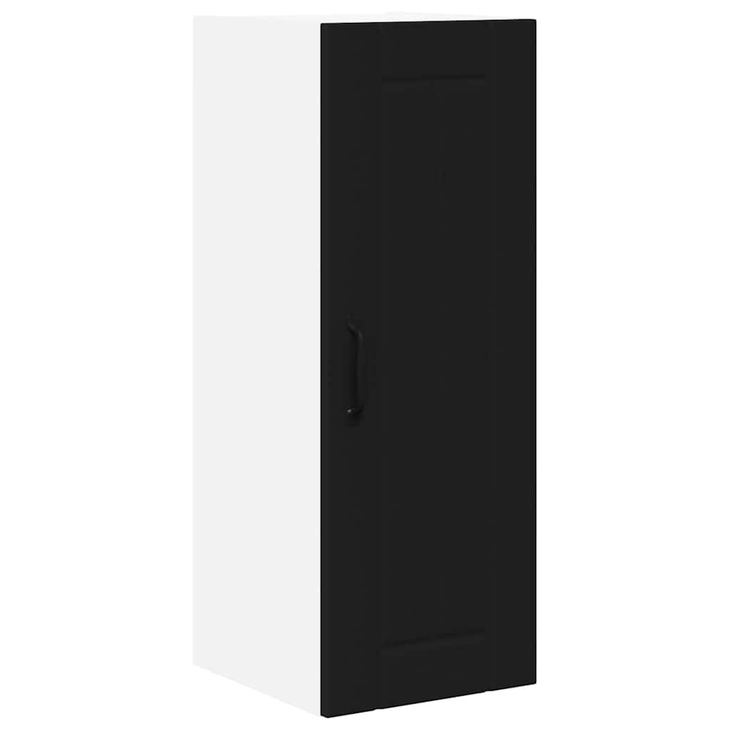Konyhaszekrény 2 pcs Fekete 30 x 31 x 80 cm Faanyag