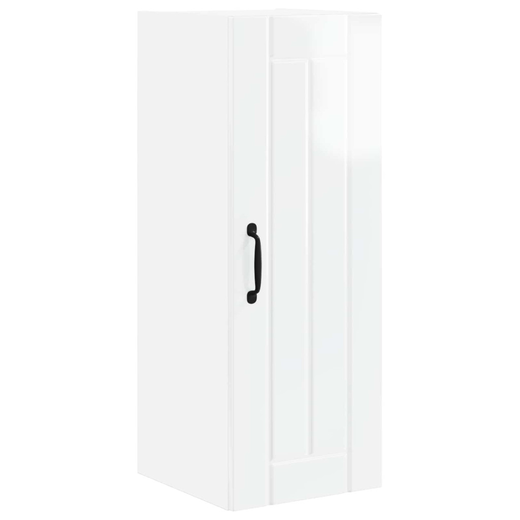Konyhaszekrény 2 pcs Magas Fényű Fehér 30 x 31 x 80 cm Faanyag
