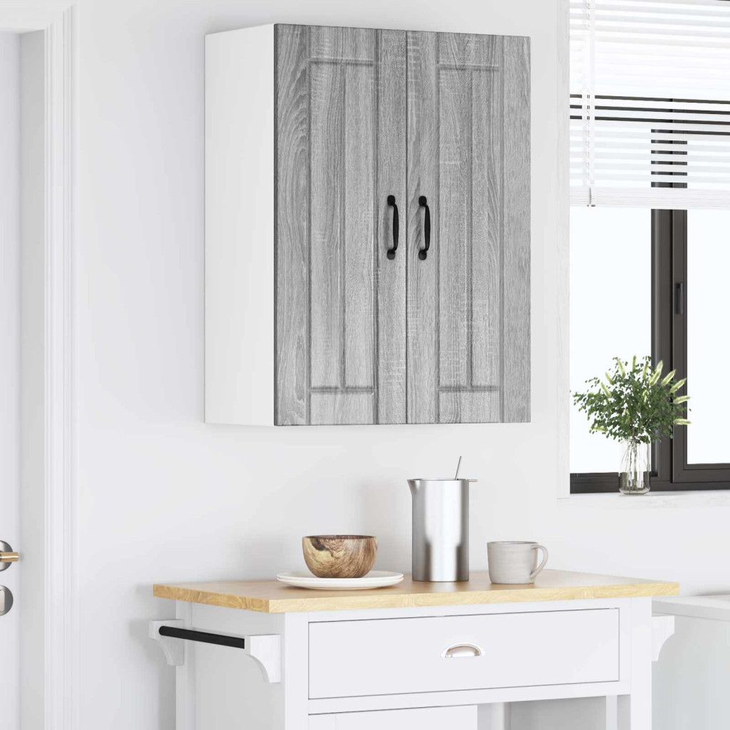 Konyhaszekrény 2 pcs Szürke Sonoma 30 x 31 x 80 cm Faanyag