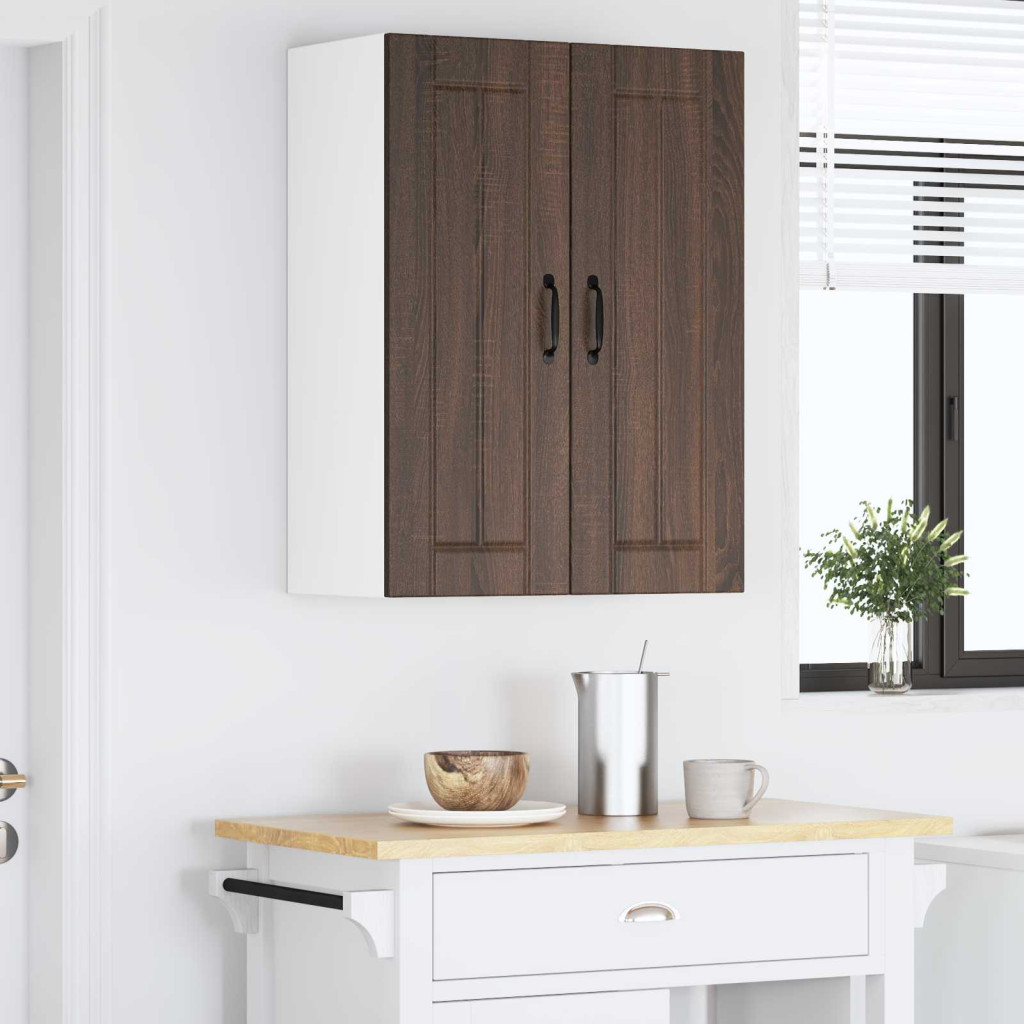 Konyhaszekrény 2 pcs Barna Tölgy 30 x 31 x 80 cm Faanyag