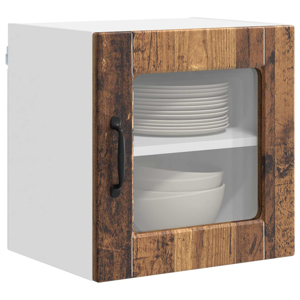 Konyhaszekrény polcokkal 2 pcs Öreg fa 40 x 31 x 40 cm Faanyag