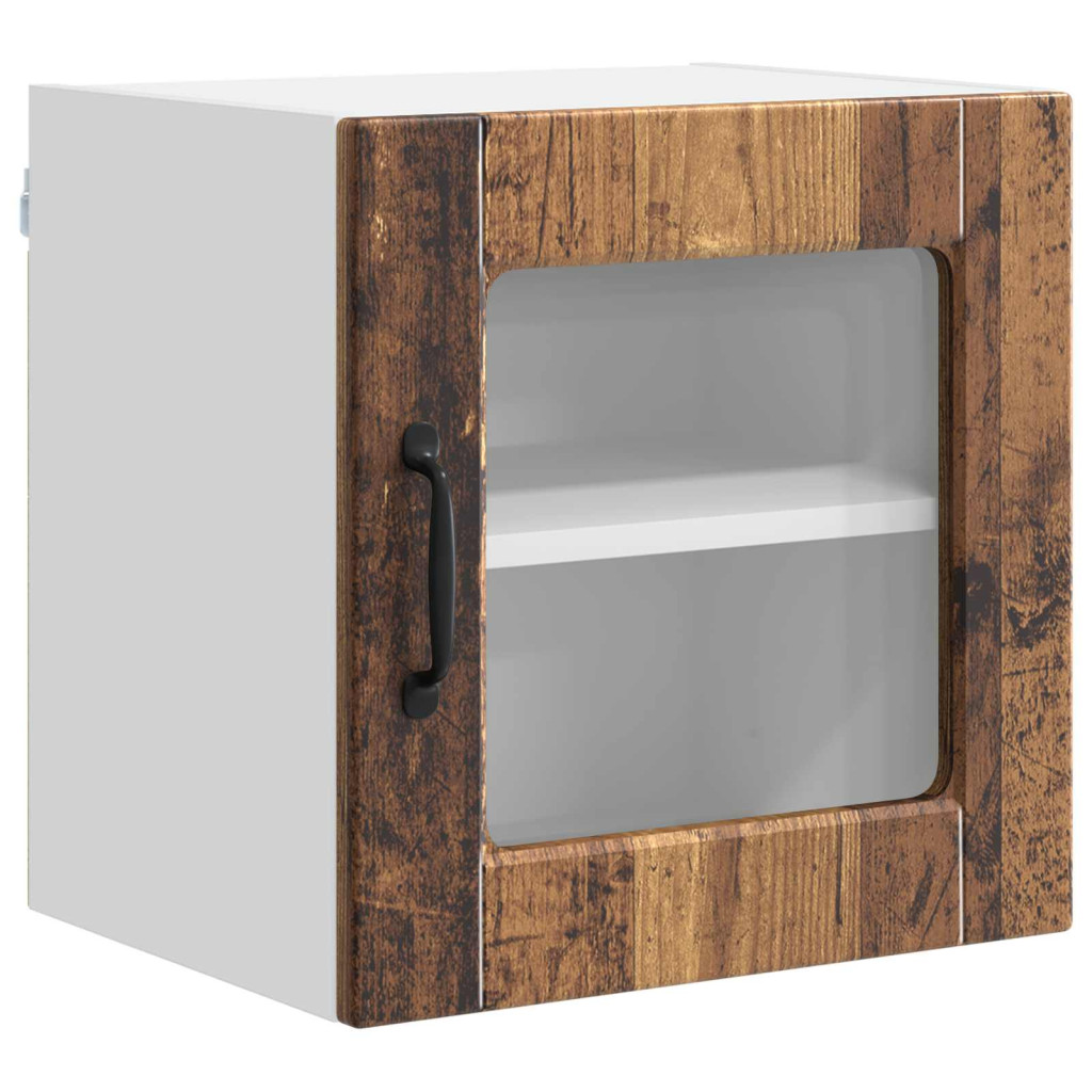 Konyhaszekrény polcokkal 2 pcs Öreg fa 40 x 31 x 40 cm Faanyag