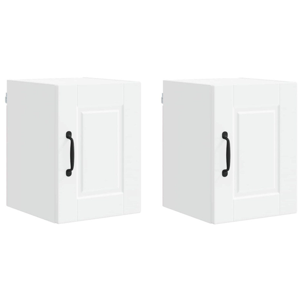 Konyhaszekrény polcokkal 2 pcs Fehér 30 x 31 x 40 cm Faanyag