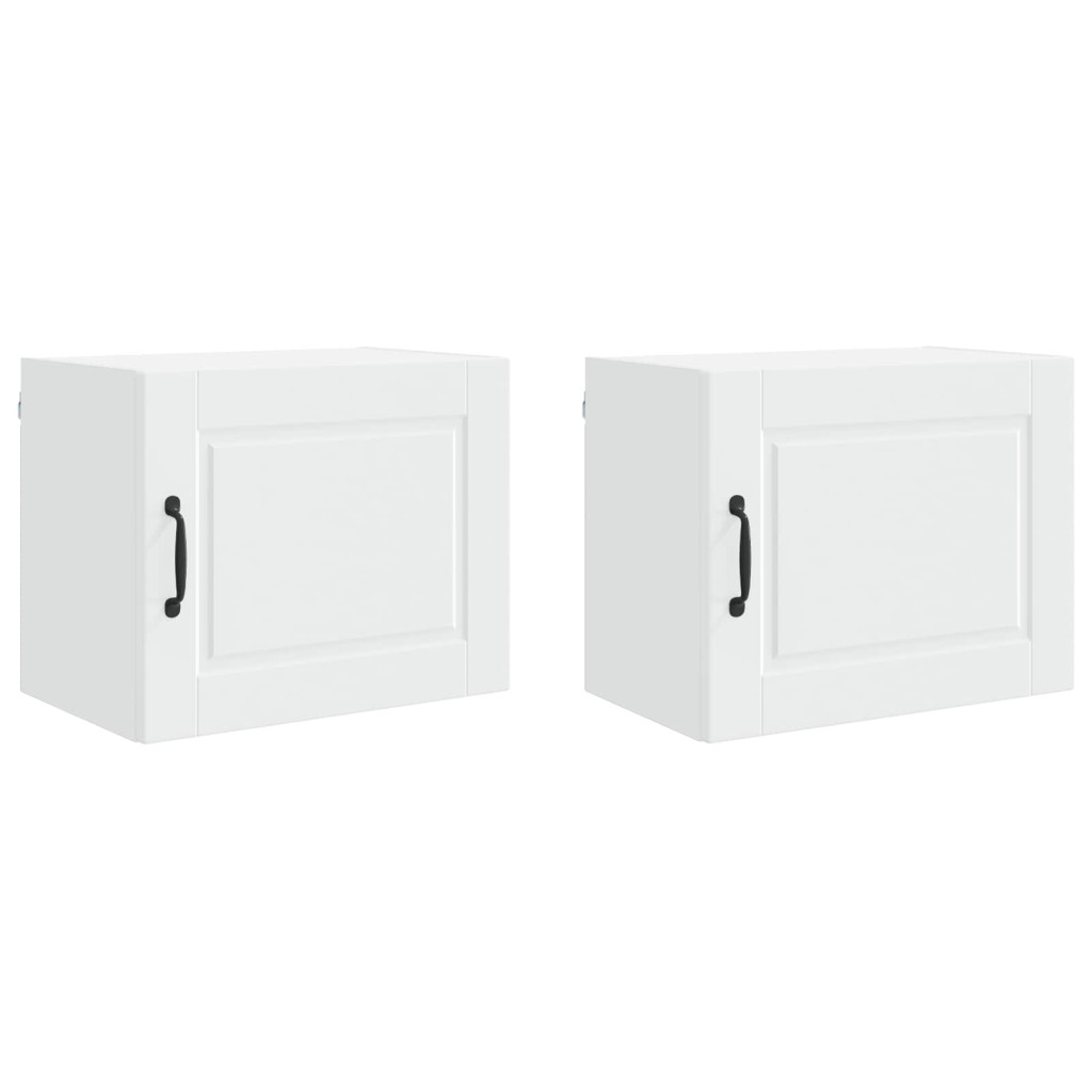 Konyhaszekrény polcokkal 2 pcs Fehér 50 x 31 x 40 cm Faanyag