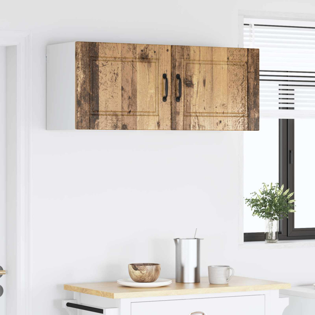 Konyhaszekrény polcokkal 2 pcs Öreg fa 50 x 31 x 40 cm Faanyag