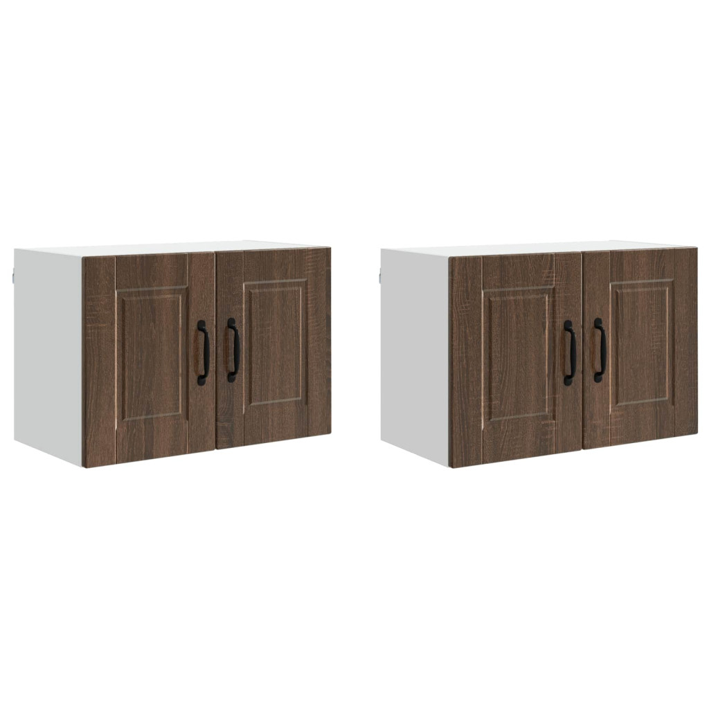 Konyhaszekrény 2 pcs Barna Tölgy 60 x 31 x 40 cm Faanyag