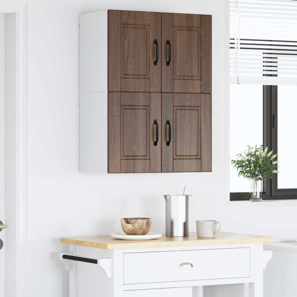 Konyhaszekrény 2 pcs Barna Tölgy 60 x 31 x 40 cm Faanyag